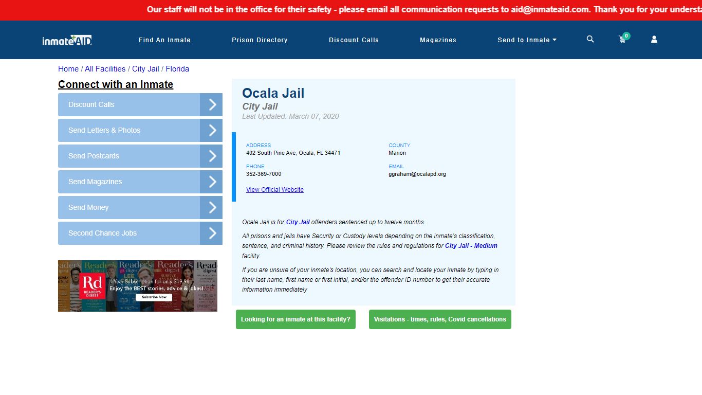 Ocala Jail | Inmate Locator