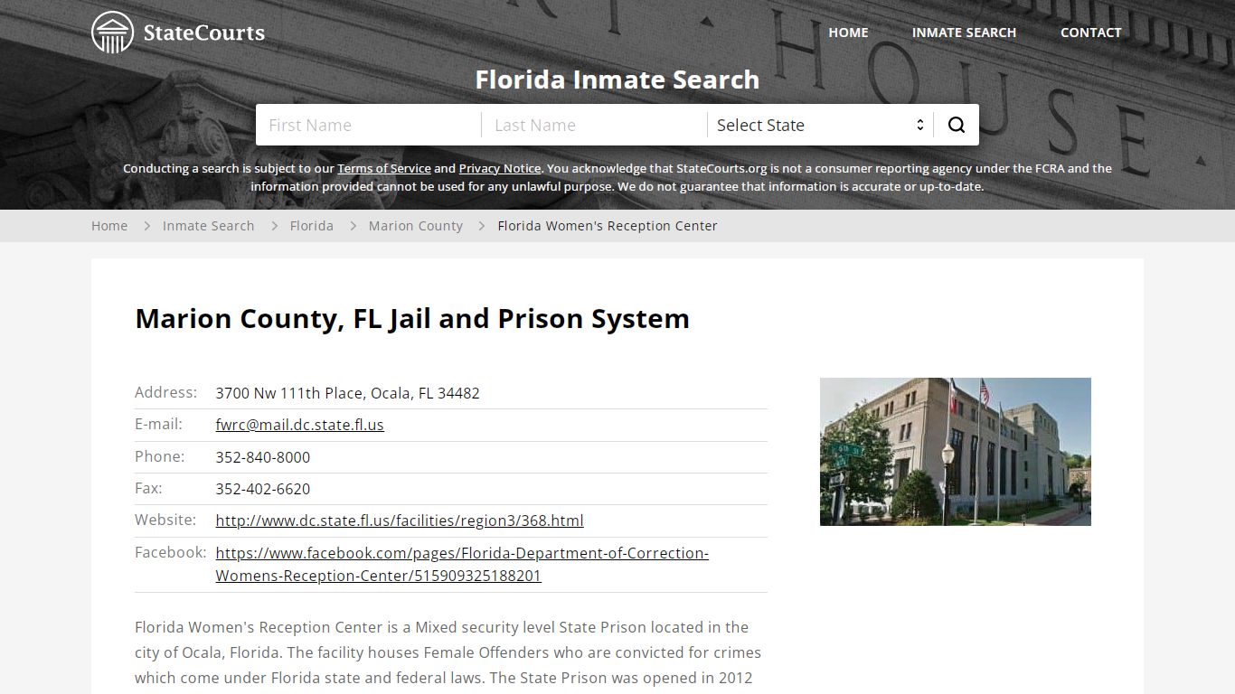 Florida Women's Reception Center Inmate Records Search, Florida ...